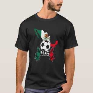 Mexico Flag Mexican Soccer Player Sports Enthusias T-Shirt