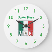 Mexico Flag Personalised Round 