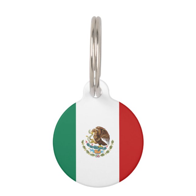 Mexico Flag Pet Tag (Back)