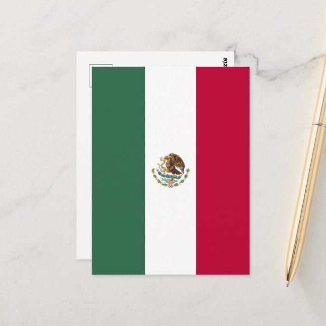 Mexico flag postcard (Front/Back In Situ)