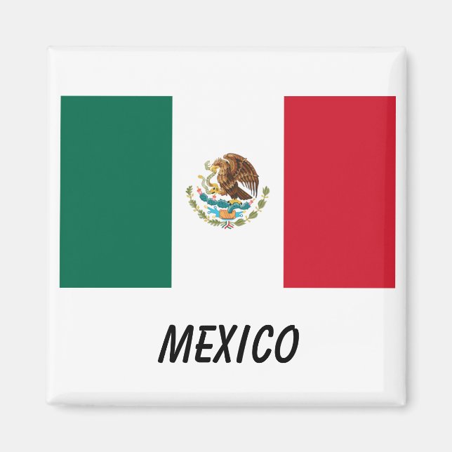 Mexico Flag Rectangular Magnet (Front)
