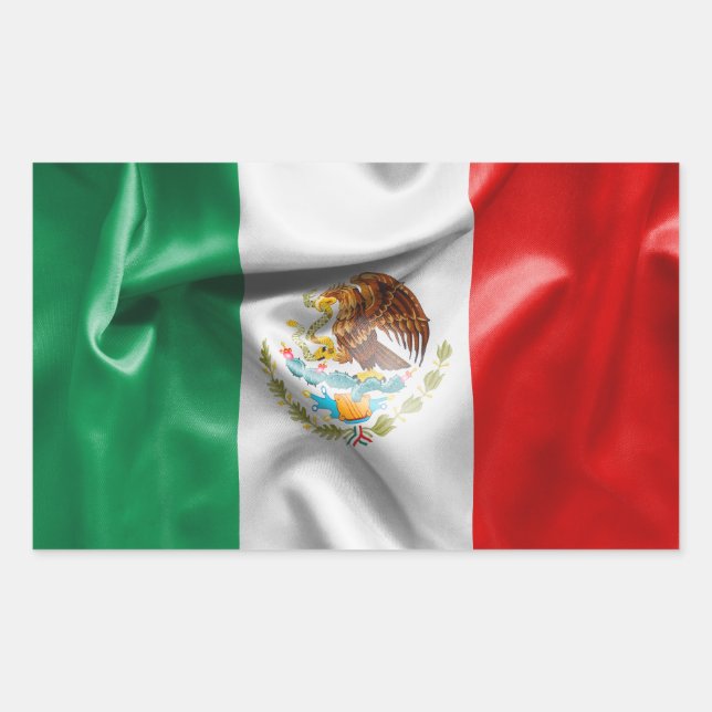 Mexico Flag Rectangular Sticker (Front)