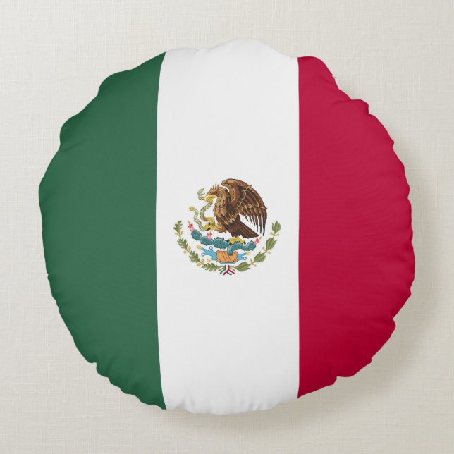 Mexico flag round cushion (Back)