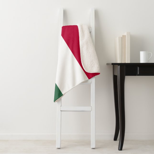 Mexico flag sherpa blanket (In Situ)