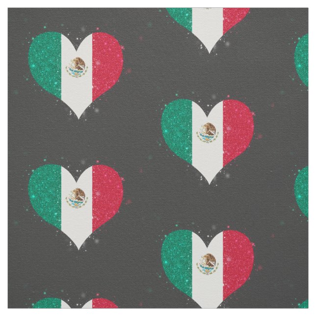 Mexico Flag Shining Unique Fabric (Swatch)
