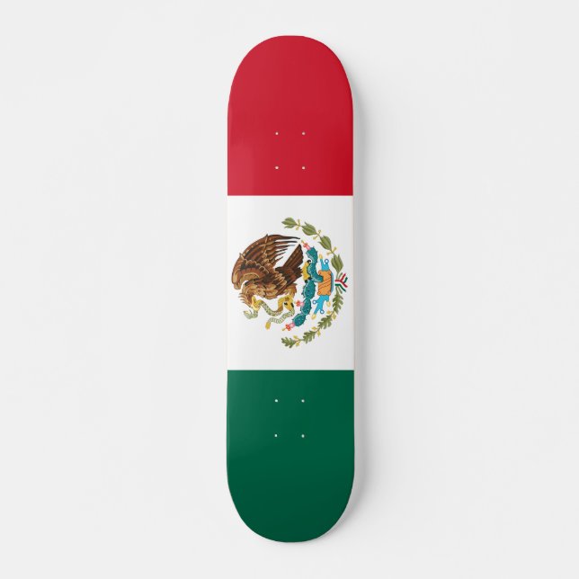 Mexico flag skateboard (Front)