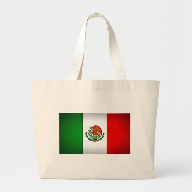 Mexico Flag Stylised Large Tote Bag (Front)