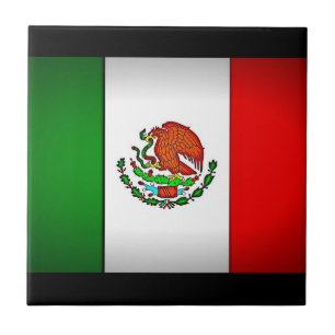 Mexico Flag Stylised Tile