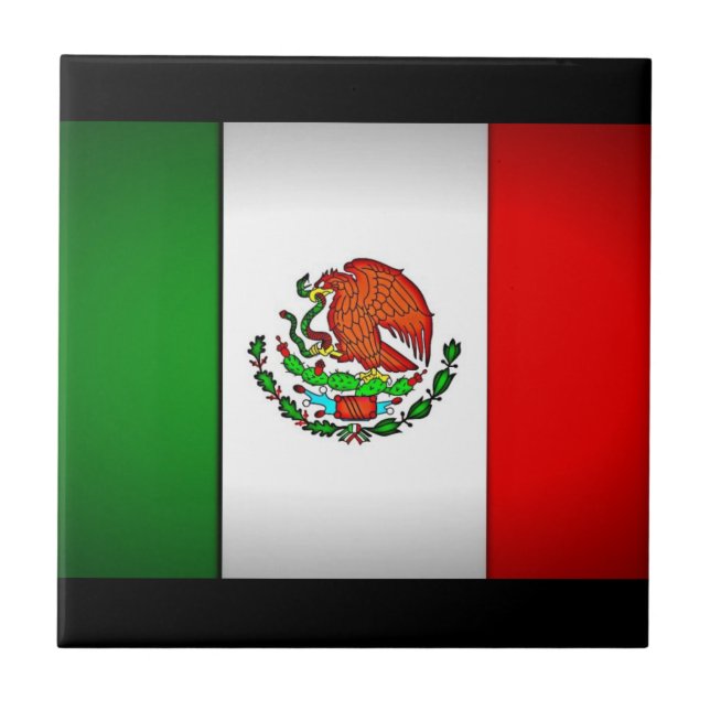 Mexico Flag Stylised Tile (Front)