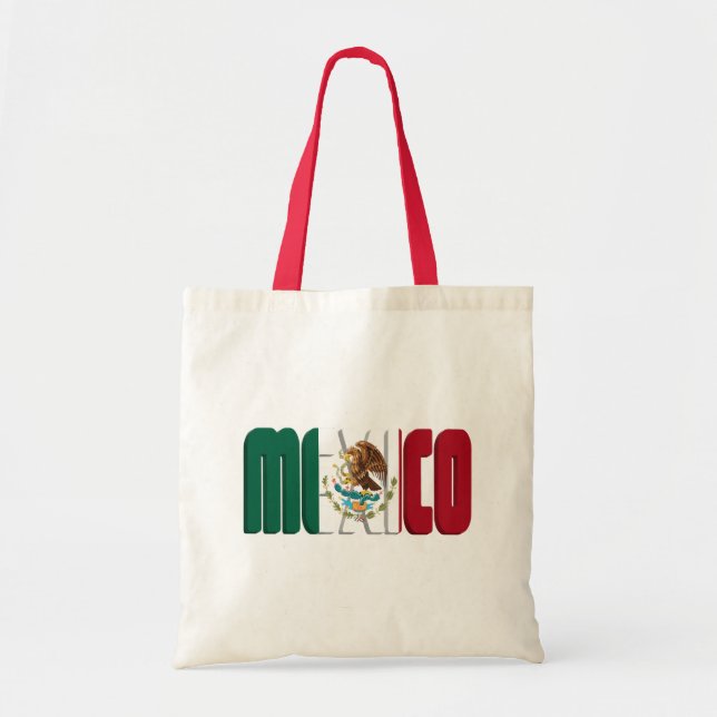 Mexico Flag Text Image Tote Bag (Front)