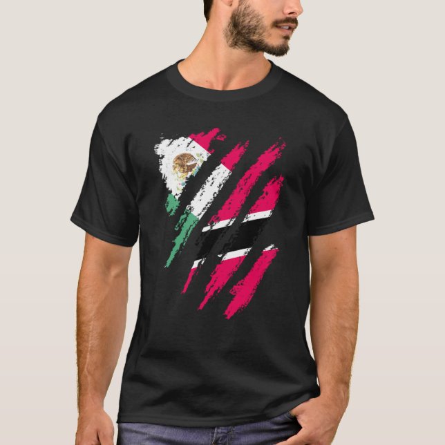 Mexico Flag Trinidad&Tobago Grown Patriot Country  T-Shirt (Front)