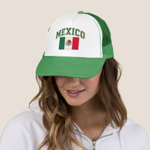 Mexico Flag Varsity Patriot Embroidered Trucker Hat
