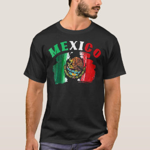 Mexico Flag Vintage Mexican Pride Eagle Red Green T-Shirt