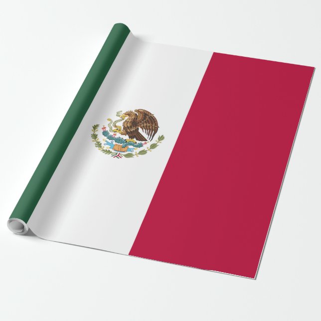 Mexico flag wrapping paper (Unrolled)