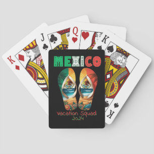 Mexico Flip Flop Vacation Tropical Getaway Design Playing Cards