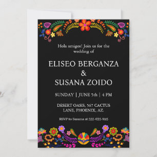 mexico floral mexican wedding invitations