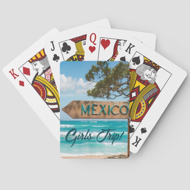 Mexico GIRLS TRIP! Fun  Playing Cards (Back)