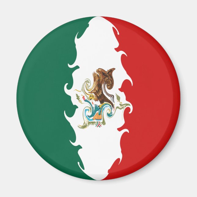 Mexico Gnarly Flag Magnet (Front)