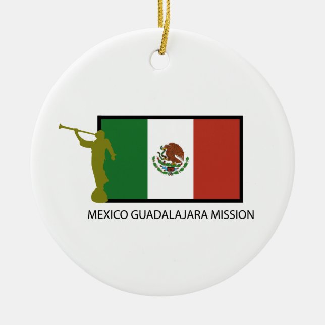 MEXICO GUADALAJARA MISSION LDS CTR CERAMIC TREE DECORATION (Front)