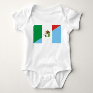mexico guatemala half flag country symbol baby bodysuit