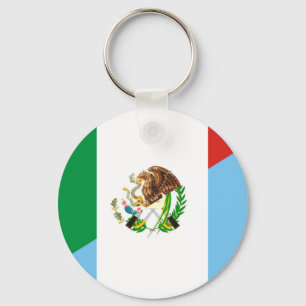 mexico guatemala half flag country symbol key ring