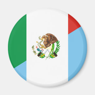 mexico guatemala half flag country symbol magnet