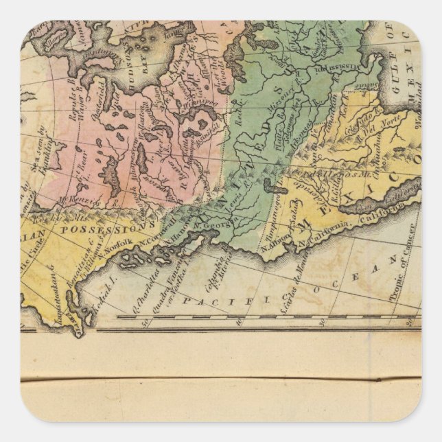 Mexico, Guatemala, WI, North America Square Sticker (Front)