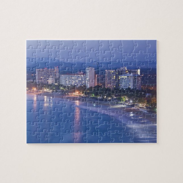 Mexico, Guerrero, Ixtapa. Ixtapa Hotels along Jigsaw Puzzle (Horizontal)