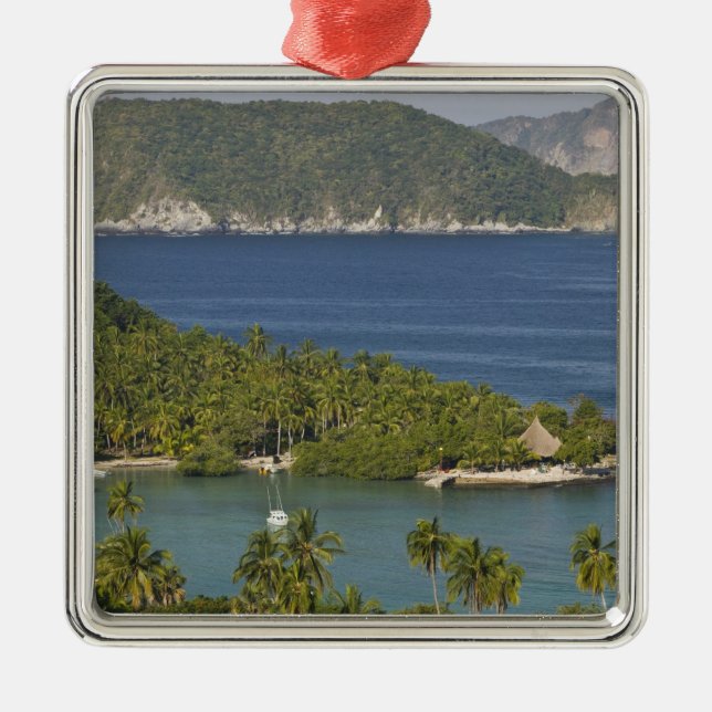 Mexico, Guerrero, Zihuatanejo. Playa Las Gatas- Metal Tree Decoration (Front)