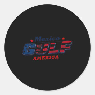 Mexico Gulf America Usa American Flag America Gulf Classic Round Sticker