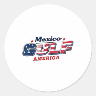 Mexico Gulf America Usa American Flag America Gulf Classic Round Sticker