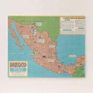 Mexico - Headline-Focus Wall Map Jigsaw Puzzle