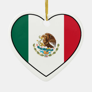 Mexico Heart Ornament for Christmas Tree