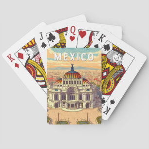 Mexico Illustration Travel Art Vintage Playing Cards