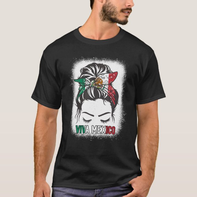 Mexico Independence Day Viva Mexican Flag Pride Hi T-Shirt (Front)