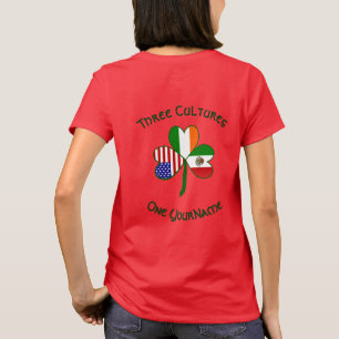Mexico Ireland USA Flag Shamrock Personalise Women T-Shirt