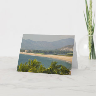 Mexico, Jalisco, Barra de Navidad. Town Beach Holiday Card