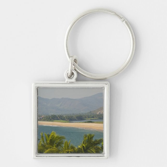 Mexico, Jalisco, Barra de Navidad. Town Beach Key Ring (Front)