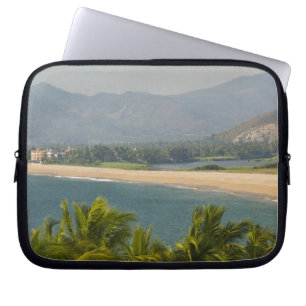 Mexico, Jalisco, Barra de Navidad. Town Beach Laptop Sleeve