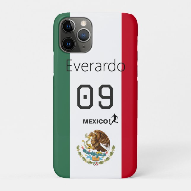Mexico Jersey Style Custom Name Number Pride Case-Mate iPhone Case (Back)