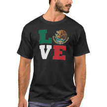Mexico LOVE Mexican Coat of Arms with Golden Eagle