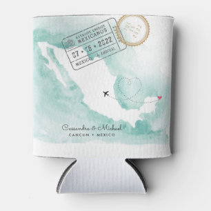 Mexico Map Cancun Cooler