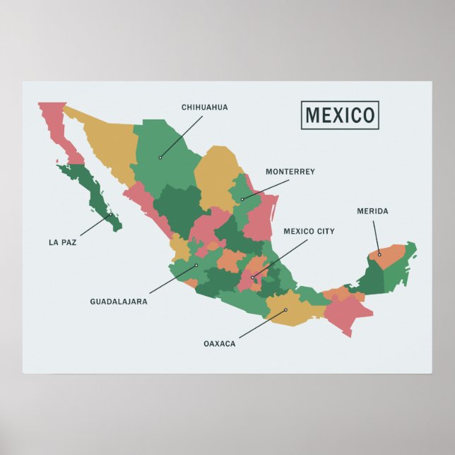 Mexico Map poster (Front)