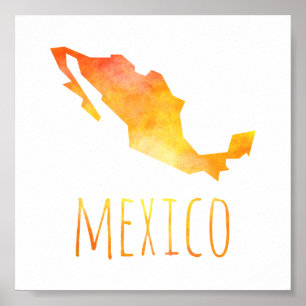 Mexico Map Poster