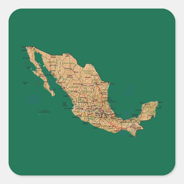 Mexico Map Sticker (Front)