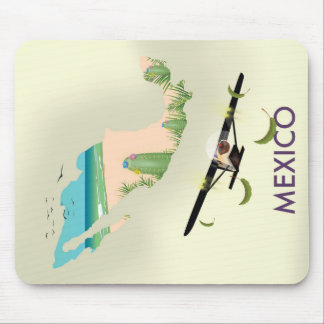 Mexico Map Travel poster Mouse Mat