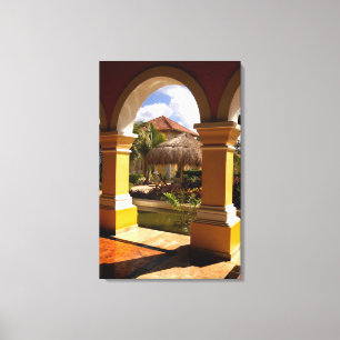 Mexico, Mayan Riviera, architecture at Iberostar Canvas Print