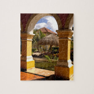 Mexico, Mayan Riviera, architecture at Iberostar Jigsaw Puzzle