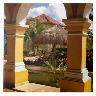 Mexico, Mayan Riviera, architecture at Iberostar Tile