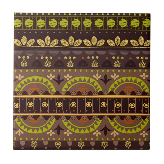 Mexico Mayan Tribal Art Tile (Front)